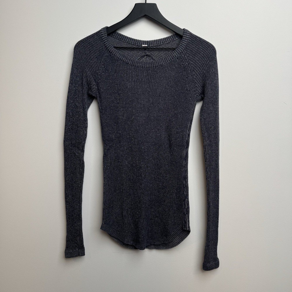 Lululemon Cabin Yogi Sz 4 Pullover Sweater Boolux Cashmere Gray Crew Neck Womens